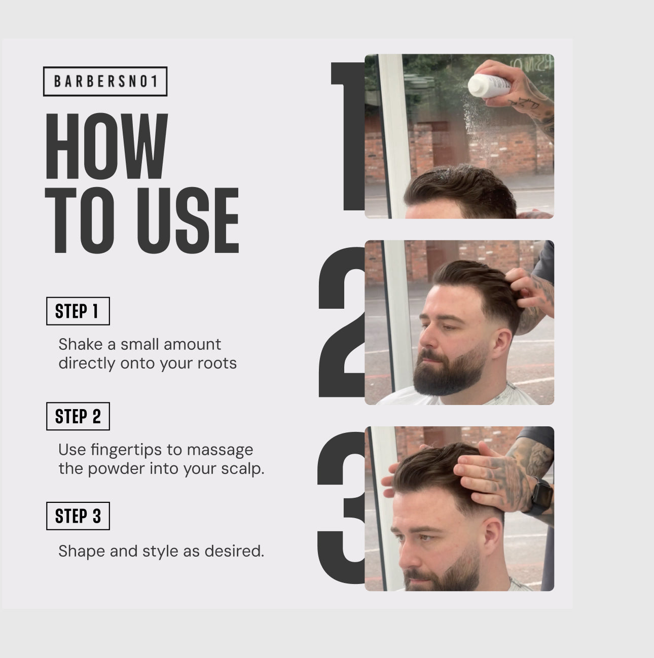BarbersNo1 Boost Powder — Instant Volume Hair Powder | Strong Hold, Matte Finish | 25g